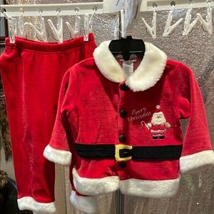 Kids Red 'Merry Christmas' Santa Pajama Set